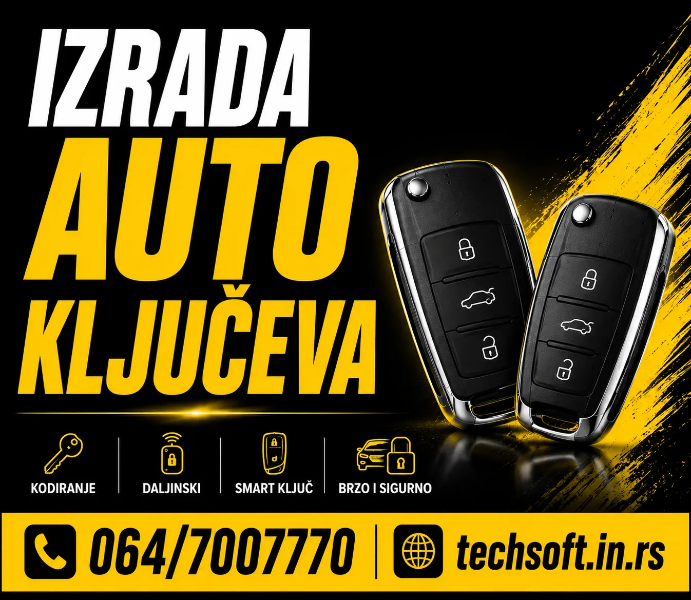 🔑 Izrada auto ključeva – Sombor
