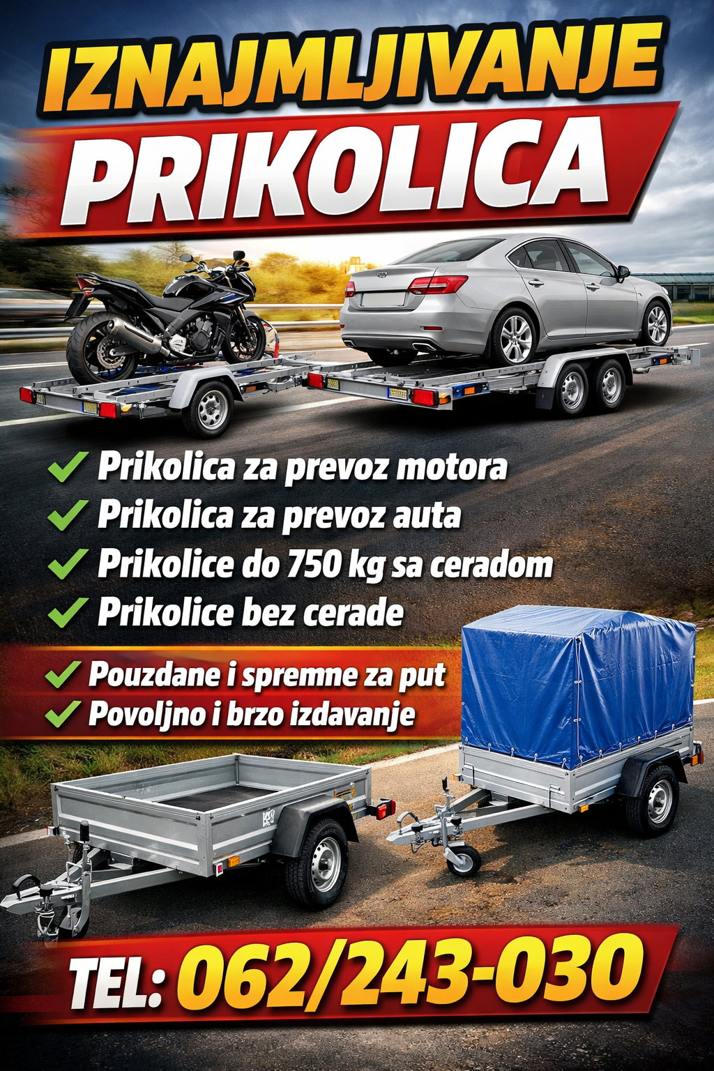Iznajmljivanje prikolica